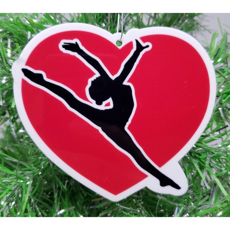 Gymnastics Heart Ornament