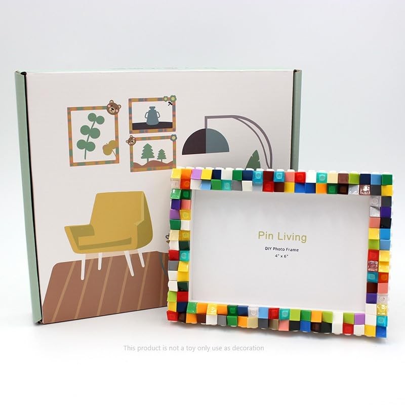 Creative colorful DIY Building Block 6‘’ Single Photo Frame -