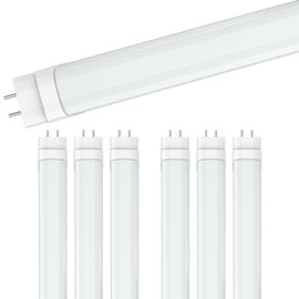 BESTDLCLITE T8 T12 LED Tube Light Bulbs 4 Foot, Super Bright 22W 5000K 2860LM Durable Type A+B Light Tube, Plug & Play or Ballast Bypass,T8 4ft Fluorescent Tube Replacement, ETL DLC (6 Pack White)