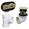 Westbrass D560RK-01 Tip-Toe Linear Bath Waste, Polished Brass