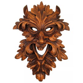 Dryad Design Large Laughing Leafman Plaque Greenman Celtic Irish Mythology Leaf Man Green Man