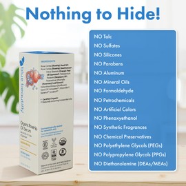 Blue Beautifly USDA Certified Organic Rosehip Oil For Face Serum - Reduces Appearance of Wrinkles, Fine Lines, Acne, and Scars - Whole-Plant Extract & Oil of Rosehip For Skin Barrier Repair - 1 fl oz