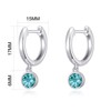 Philip Jones December Birthstone Hoop Earrings Created with Blue Topaz