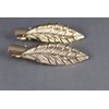 Gold leaf feather leaves metal side alligator gator clip hair