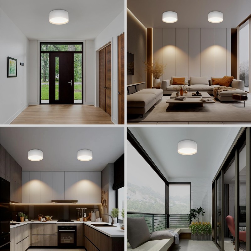 Klighten LED 24 W surface-mounted spotlight, round ceiling spotlights, surface-mounted