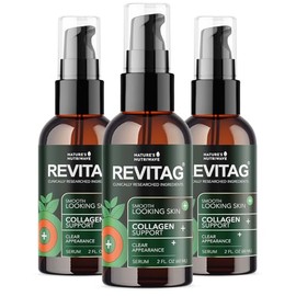 ReviTag Skin Serum – Natural Formula for Smooth Skin and Collagen Support – Non-GMO, Easy to Use, Made in GMP Facility, Made in USA - 2 Fl. Oz, 3 Month Supply