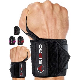 ASIPRO Wrist Wraps Weightlifting 18" Professional Grade Wrist Support Gym with Thumb Loops Wrist Guard for Workout, Bodybuilding, Weightlifting, & Strength Training Wrist Brace Gym for Men & Women