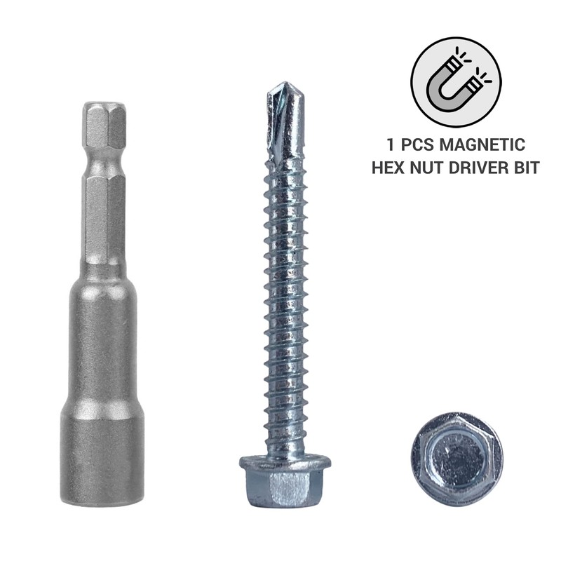 (Pack of 100) DIN 7504K Galvanised Steel 5.5 x 45mm