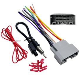 22Pin Radio Wiring Harness for Dodge 07-16 Chrysler 07-15 Jeep 07-20 Aftermarket Car Stereo Wiring Harness with Antenna Adapter for Ram Volkswagen Mitsubishi DB11 Stereo Radio Harness Install Kit