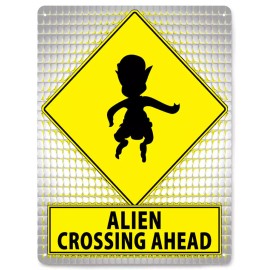 UFO area 51 Metal Street sign conspiracy aliens space ship gift wall decor 499
