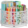EKNITEY Rotating Mesh Desk Organizer - 4 Slots Cute Pen