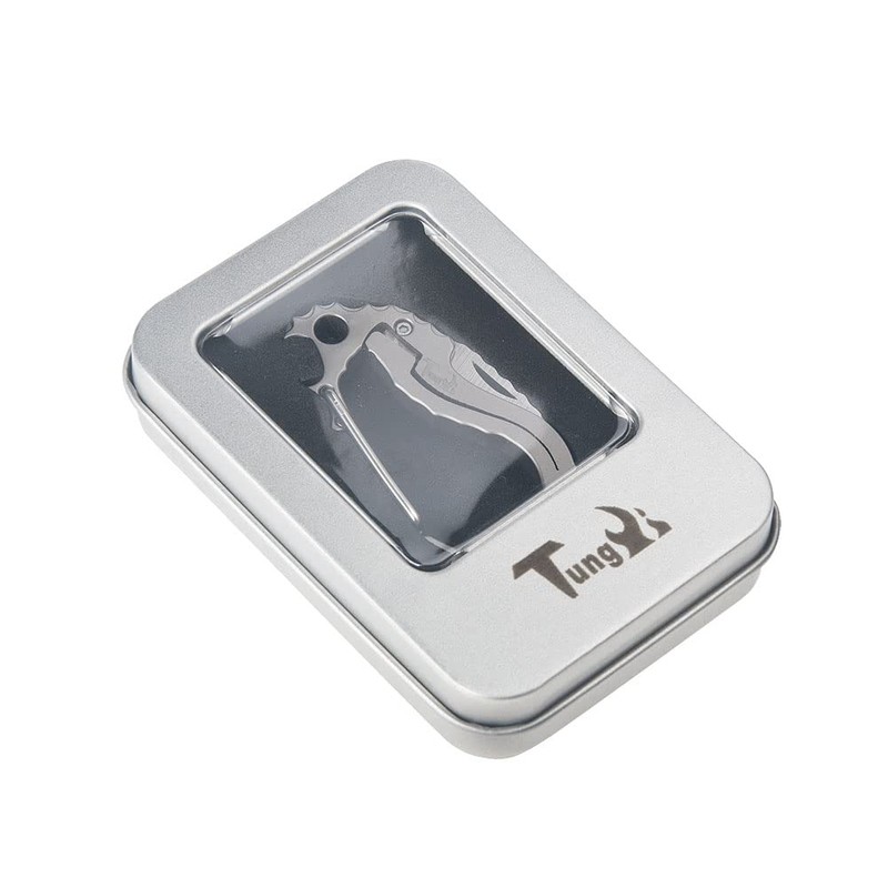 Tungyi Titanium Carabiner Keychain Clip, 3-in-1 Multi Function Keychain Looking