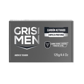 Grisi Men Jabon 2n1 Carbón Activado 125g, color, 125 gram, pack of/paquete de