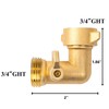 Xiny Tool 90 Degree Garden Hose Adapter with Shut Off