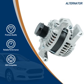 12V 160A 6-Groove Decoupler Pulley Clockwise Alternator Compatible with Jeep Cherokee 2014-2019,Compass 2014-2019, Renegade 2014-2019, Chrysler 200 2014-2019 Ram ProMaster City 2014-2019