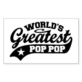 CafePress World's Greatest Pop Pop Rectangle Bumper Sticker Car Decal
