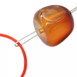 FoRapid 0.3mmx20cm Steel Wire Big Eye Embroidery Beading Needle f/ Jewelry Making 10 pcs