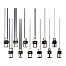 Dispensing Needle Set, Stainless Steel Precision Tip Luer Locks Stainless Steel Needles, 12pcs