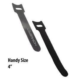 HomeSpot Cable Management 100 Pack Reusable Fasterning Cable Ties Cable Strap Microfiber - 4" (10cm)