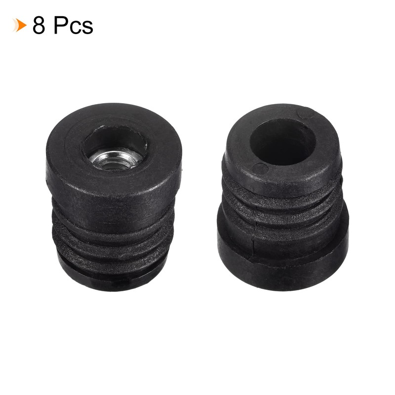 uxcell 8Pcs Inserts for Round Tubes with M6 Thread, for