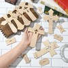 KitBeads 8pcs Wood Cross Cutouts Jesus Cross with Flower Baptism