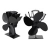 4 Blade Heat Powered Stove Fan Silent Eco Friendly Aluminium