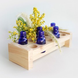Wooden Aroma Oil Bottle Organizer and Display Stand Blending Stand for 50ml Oil Bottles