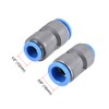 sourcing map Straight Push to Connector Reducer Fitting 16mm to