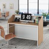 LITTLE TREE 47-Inch Reception Desk with Counter, Oak Front Desk