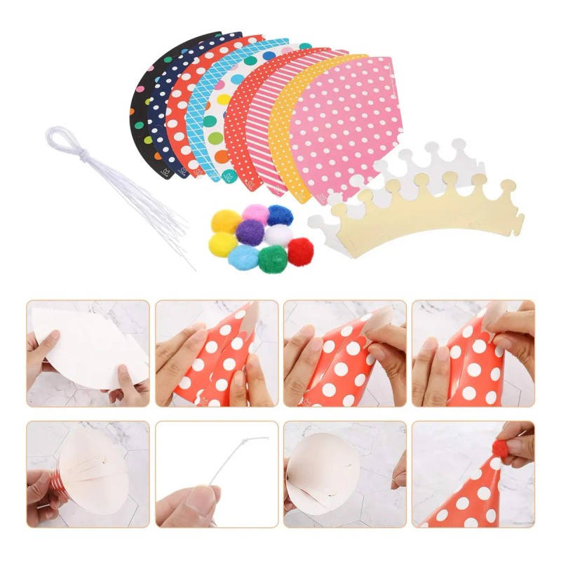 46pcs Gorros De Cumpleaños Y Silbatos Para Fiesta Infantiles