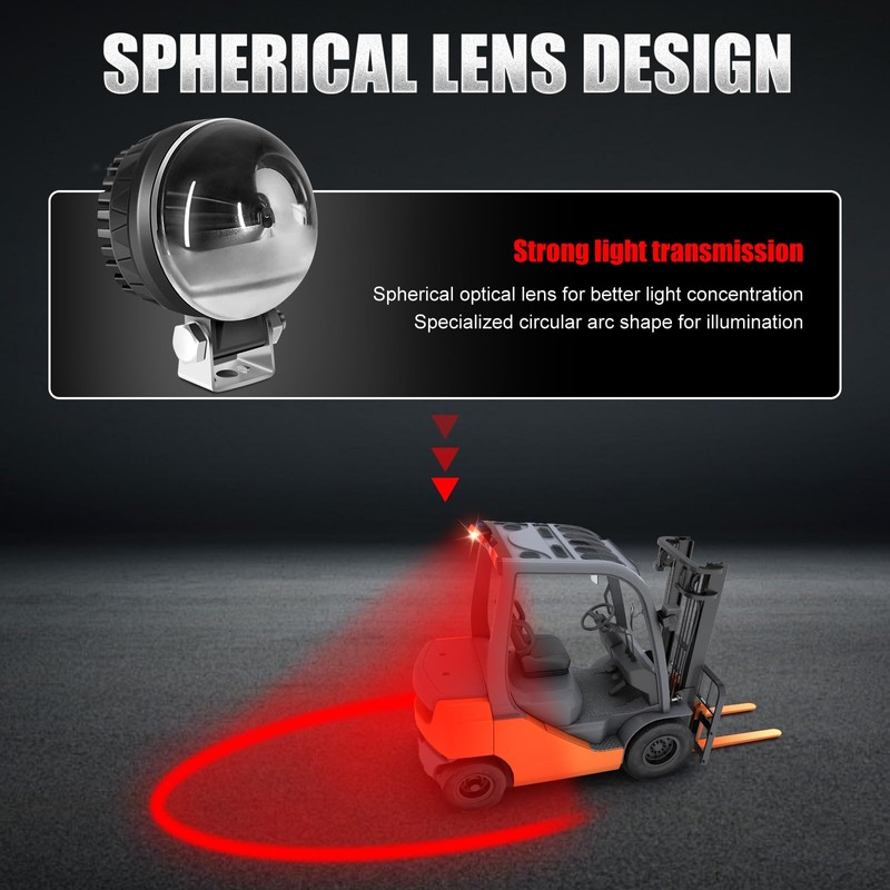 New LED Forklift Safety Light Red Arc Forklift Warning Light