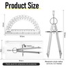 EBOOT Student Geometry Math Set, Metal Drawing Compass and 6