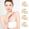HAICN 4Pieces Snake Armband Swirl Gold Adjustable Cuff Armlet Snake