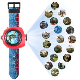 Vicloon Kids Projection Watch, Adjustable Projection Watch with 20 Dinosaur Projection Patterns, Digital Watch with Adjustable Date & time Projector Watch for Boys Girls Childrens Toys Watch