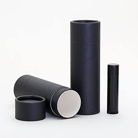 100 mL Black Kraft Paperboard Lip Balm/Salve/Cosmetic/Lotion Tubes (50)
