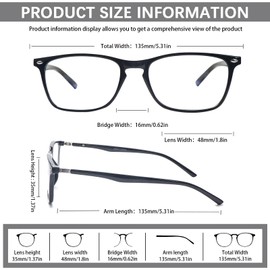 BONCAMOR 4 Pack Progressive Multifocus Reading Glasses Men and Women Computer Blue Light Blocking Anti Eyestrain Readers (Black Tortoise Pink Clear, 1.5, Diopters)