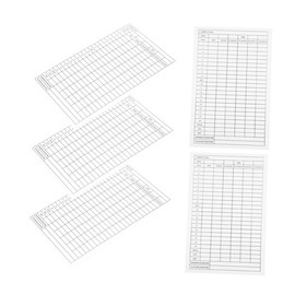 WOONEKY 5Pcs Golf Scorecards Coated Paper Record Cards for Outdoor Sports Portable Score Sheets for Players for Competitions and Golf Accessories