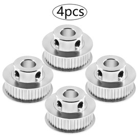 Pamtns GT2 Pulley 4 Pieces GT2 Timing Pulley GT2 Timing Pulley Aluminium Bore GT2 Pulley Aluminium GT2 Timing Belt Pulley Aluminium GT2 Pulley Set for 3D Printer