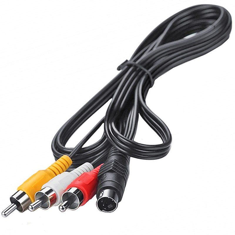 tunghey 4 Pin S-Video to 3 Male RCA Composite Video