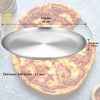 WEZVIX Stainless Steel Pizza Pan 8-Inch Set of 6, Pizza