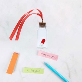 VANFIT Cute Capsules in a Glass Bottle Lovely Notes Couples Gifts for Valentines Day Present for Boyfriend-Girlfriend - Capsule Letter Lovely Notes Couples Gifts