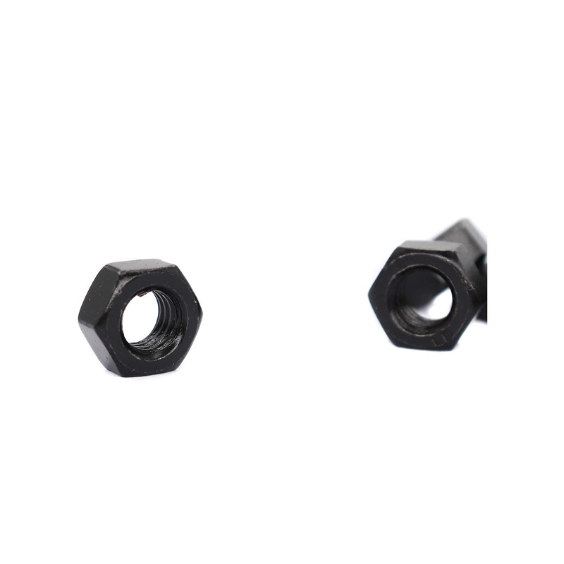 binifiMux 30pcs M8-1.25mm Black Hex Nuts Carbon Steel