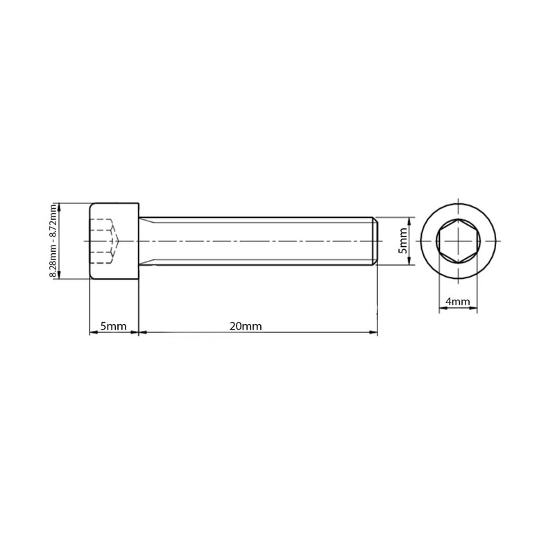 M5 (5mm x 20mm) Allen Socket Cap Head Screws –