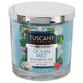 Tuscany Candle Ocean Mist: Sea Salt Scented Candle, 14 oz