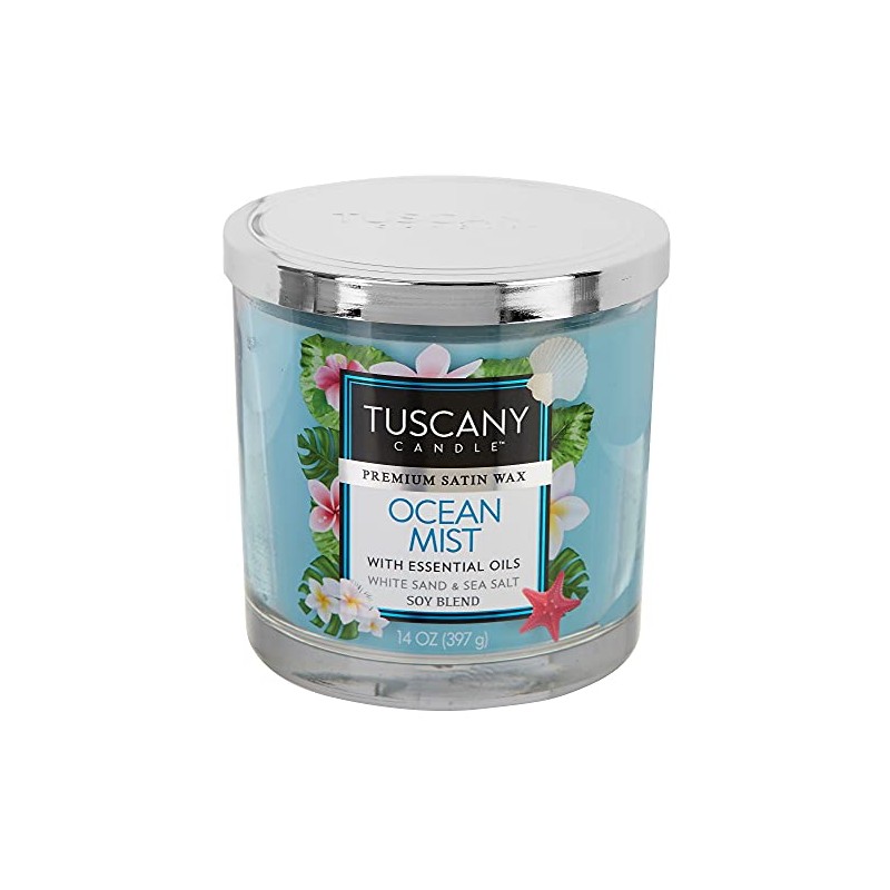 Tuscany Candle Ocean Mist: Sea Salt Scented Candle, 14 oz