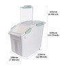 Qiveno Flour container 25 lbs, Airtight Rice Storage Container, Pink