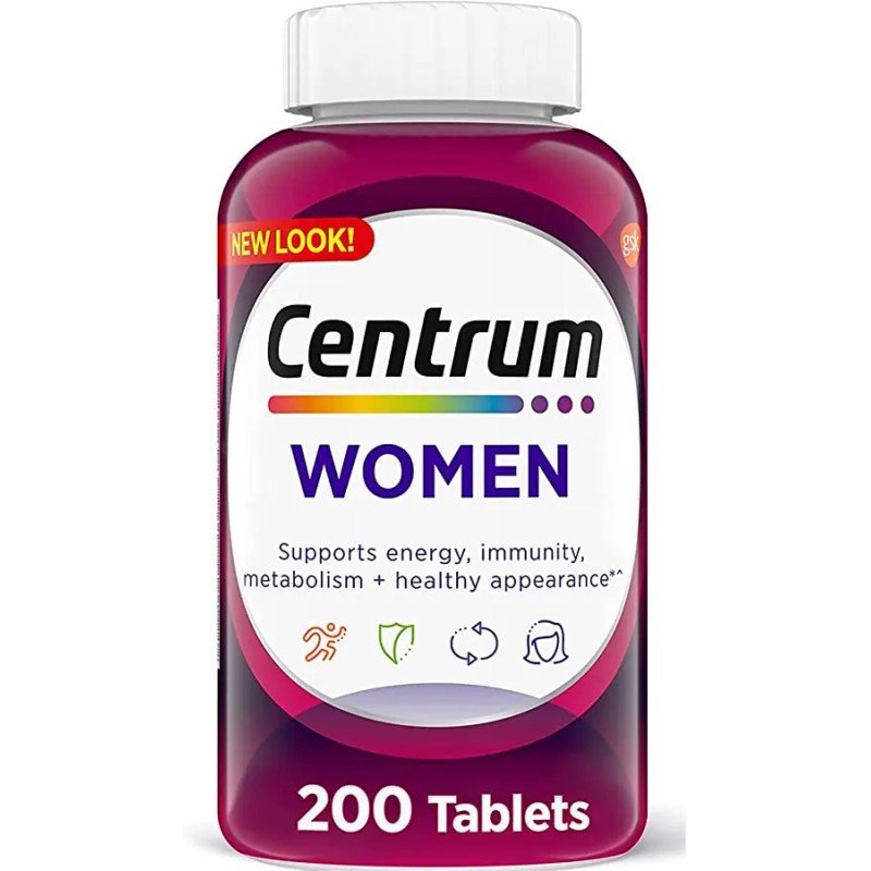 Centrum Women Multivitamínico Mujer Hierro Vitamina 200 Tabletas