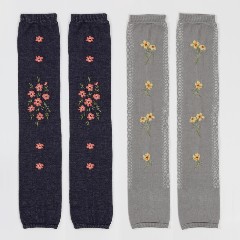 [Dot Japan] Sodeko Arm Cover Made in Japan, grey yellow