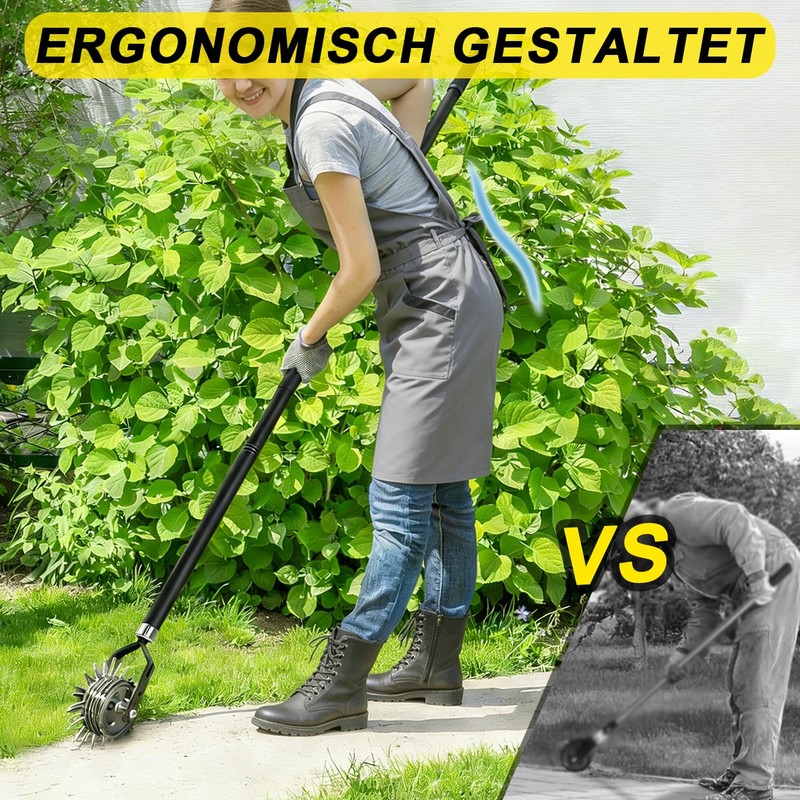EAGWON Wheel Rotary Edger Lawn Tool, 66-Inch Manual Grass Edge