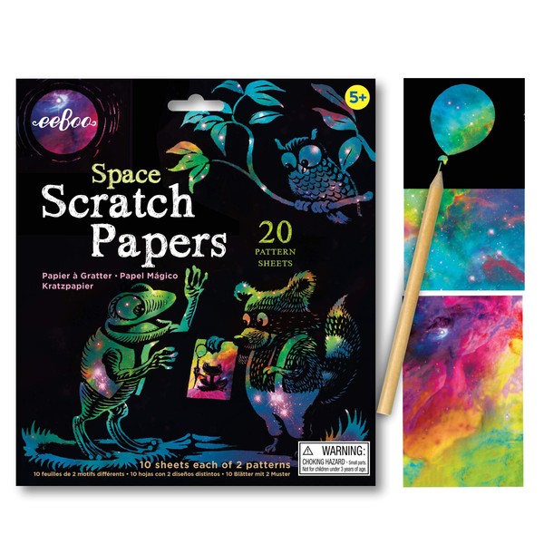 eeBoo Space Scratch Papers/ 2 Styles